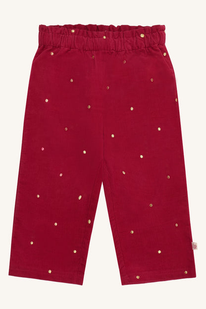 Hust & Claire Thilde Cordhose Goldpunkte in Teaberry, Ansicht 3