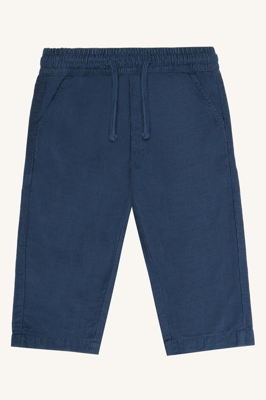 Blaue Cordhose für Kinder mit elastischem Bund