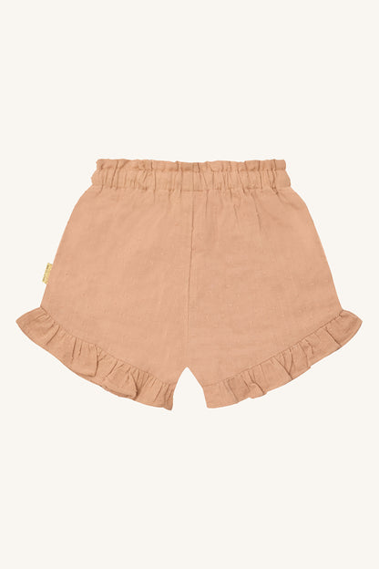 Rückansicht der Shorts von Hust & Claire aus 100 % Bio-Baumwolle – erhältlich bei Bärechind in Winterthur, Zürich, Schweiz.