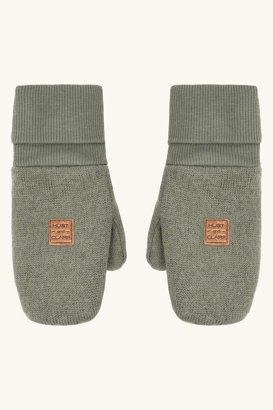 Hust&Claire Felix Wollwalk Handschuhe Turtle grün mit Baumwollfutter, Vorderansicht bei Bärechind kaufen in Winterthur, Zürich, Schweiz.