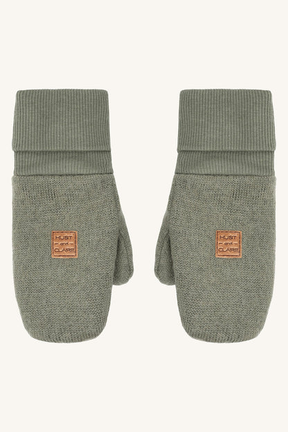 Hust&Claire Felix Wollwalk Handschuhe Turtle grün mit Baumwollfutter, Vorderansicht bei Bärechind kaufen in Winterthur, Zürich, Schweiz.