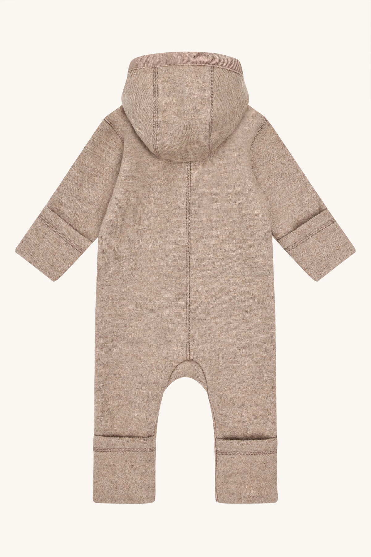 Hust&Claire Wollwalk Overall Maddy in Biscuit flachliegend – nachhaltige Merinowolle bei Bärechind Winterthur Zürich Schweiz.
