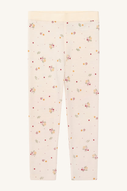 Hust&Claire Wollleggings in Naturweiss mit zartem Blumenmuster – erhältlich bei Bärechind in Winterthur, Zürich, Schweiz.