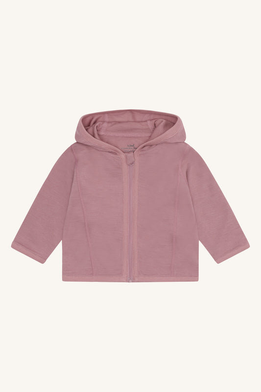 Hust&Claire Wollwalkjacke in Rosa mit Kapuze – warme Schurwolle, erhältlich bei Bärechind Winterthur Zürich Schweiz