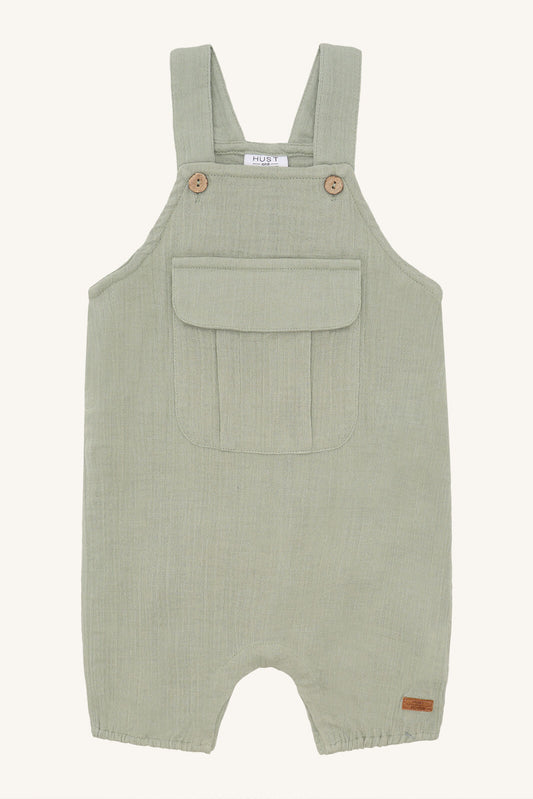 Hust&Claire Mik Musselin Kurzstrampler in Iceberg Grün aus Baumwolle, Vorderansicht, im Bärechind Winterthur Zürich Schweiz.