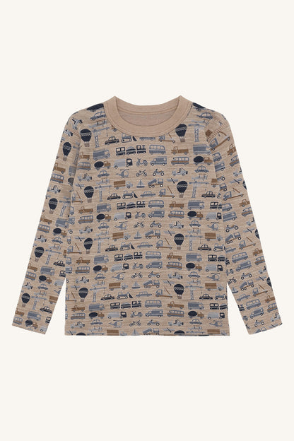 Hust&Claire Abba Langarmshirt in Biscuit bei Bärechind, Vorderansicht
