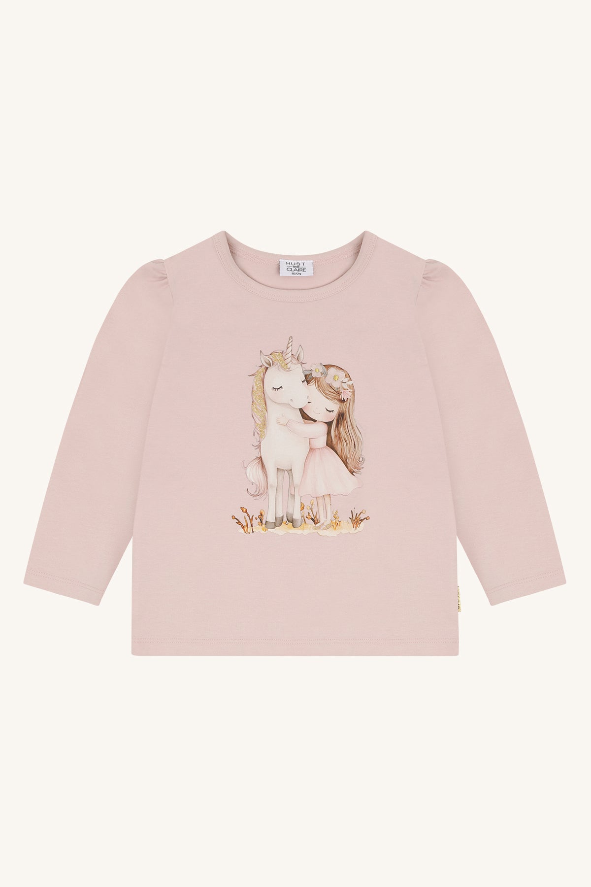 Langarmshirt aus 95% Baumwolle mit 5% Elastan, weich und dehnbar