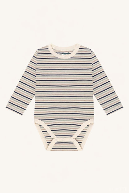 Billy Story Langarmbody in Wheat Melange, Vorderansicht