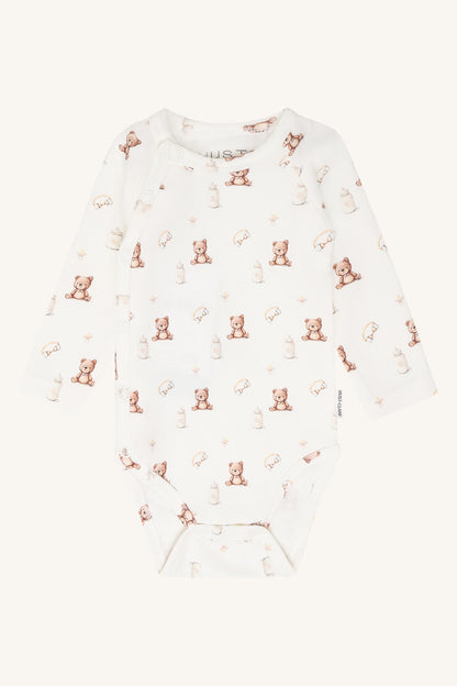 Hust&Claire Bing Teddy Wickelbody in Ivory, Vorderansicht