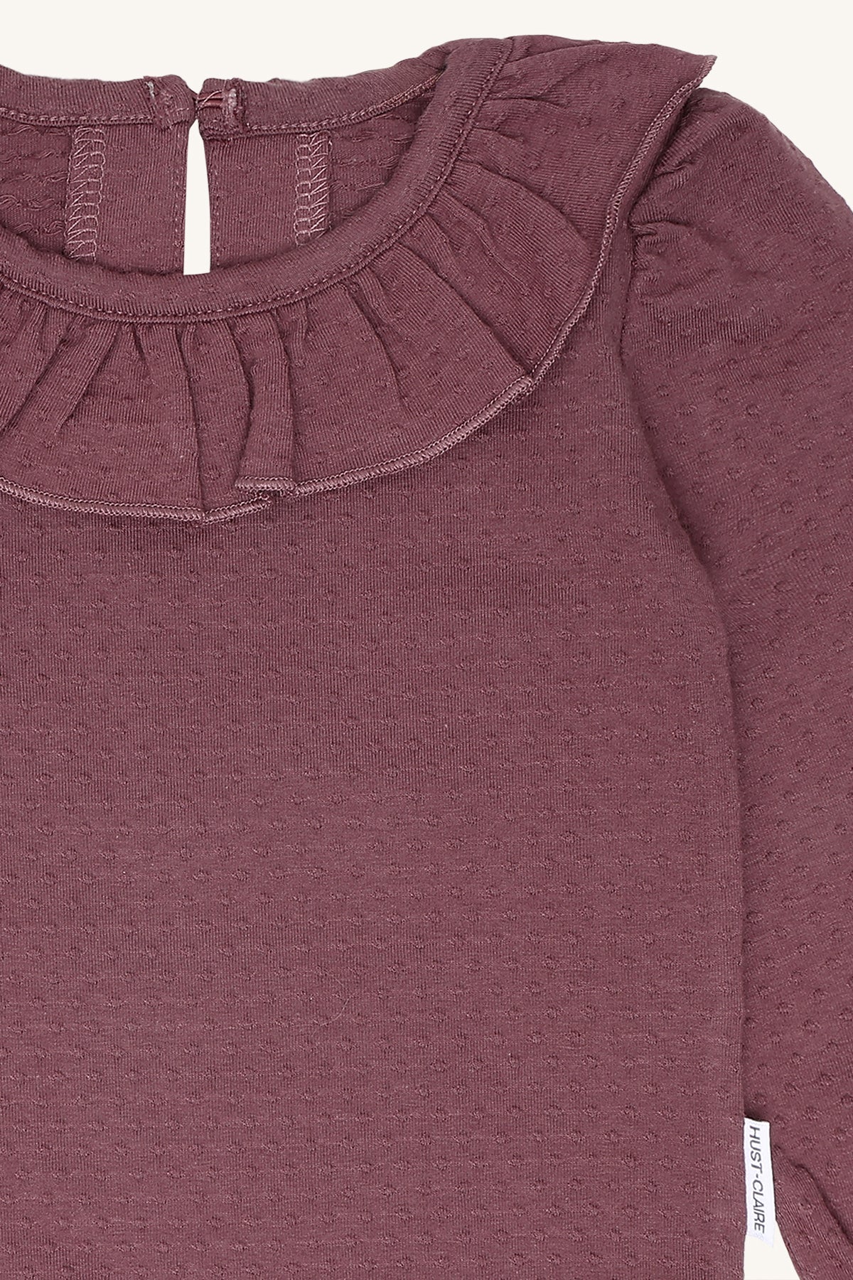 Hust&Claire Britt Frill Langarmbody in Plum bei Bärechind