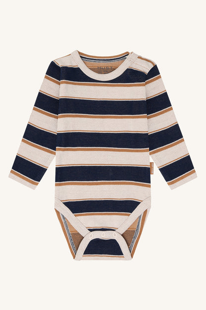 Buster Trails Langarmshirt mit Streifenmuster in French Oak, Vorderansicht