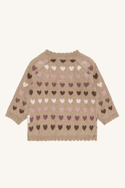 Strickjacke aus 100% Bio-Baumwolle, GOTS-zertifiziert und weich