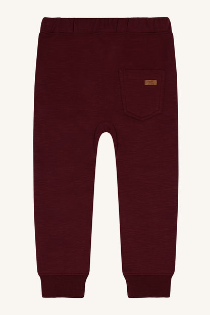 Jogginghose aus gebürsteter Bio-Baumwolle, innen flauschig und warm