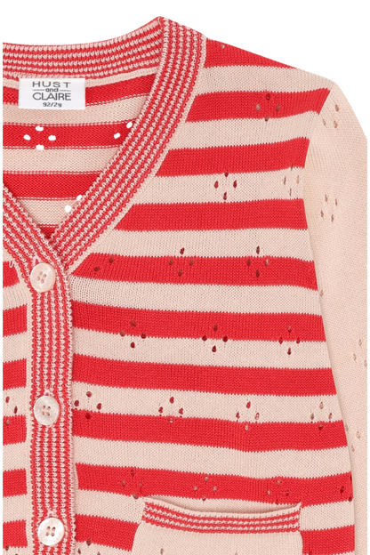 Detailansicht der Streifen und Knöpfe des Camilla Jäcklis von Hust&Claire, Bärechind Winterthur, Zürich, Schweiz.