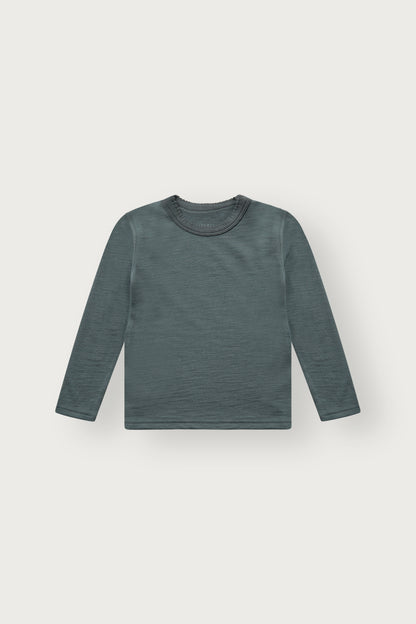 Langarmshirt aus Wolle und Bambus-Viskose, weich und wärmend für den Alltag