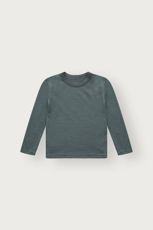 Langarmshirt aus Wolle und Bambus-Viskose, weich und wärmend für den Alltag