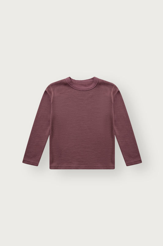 Hust&Claire Langarmshirt in Old Rose, unifarben, Vorderansicht
