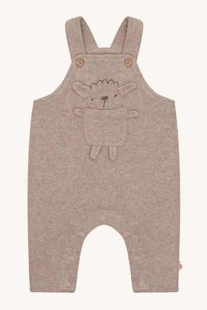 Memo Sheep Overall mit Schaf-Applikation in Kangaroo Melange, Vorderansicht