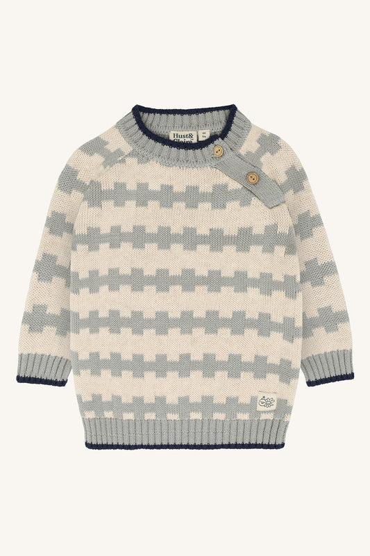 Pilou Nordic Strickpullover in Forest Fog, Vorderansicht