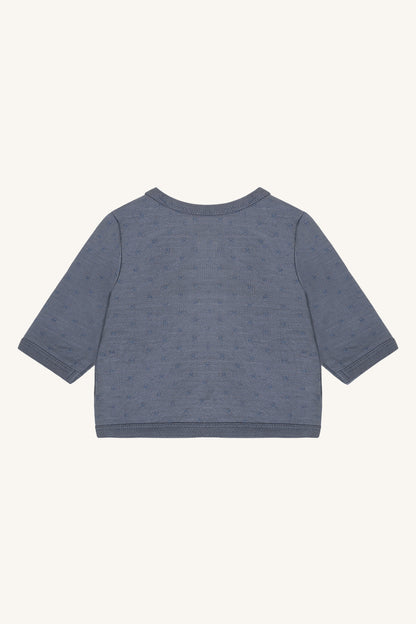 Wickelshirt aus 100% Bio-Baumwolle mit feiner Punktstruktur, GOTS-zertifiziert