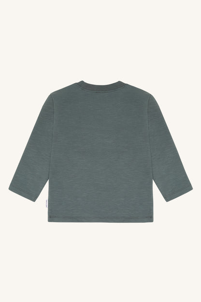 Hust&Claire Sejer Langarmshirt in Balsam Green bei Bärechind, Rückansicht