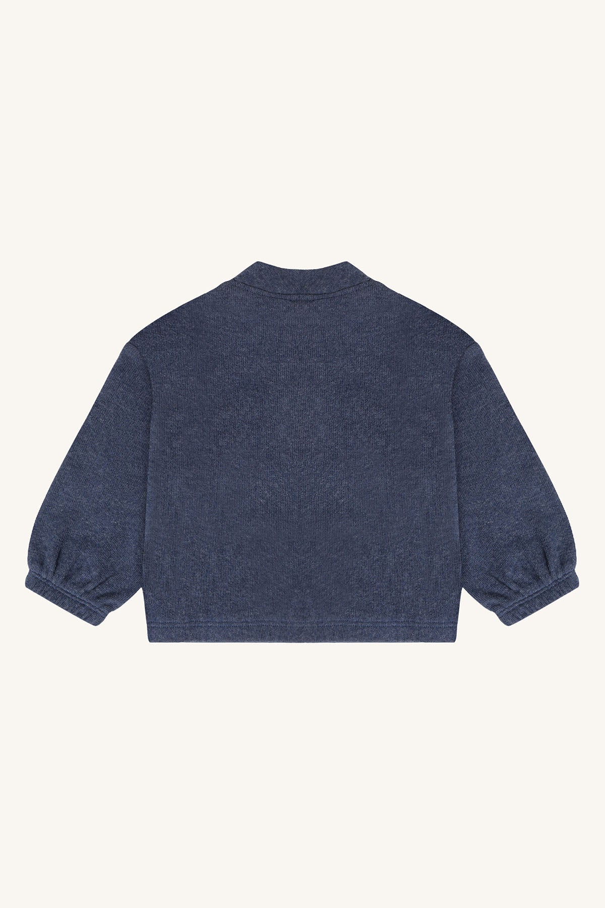 Hust&Claire Sigurt Strickpullover in Vintage Indigo bei Bärechind, Rückansicht.
