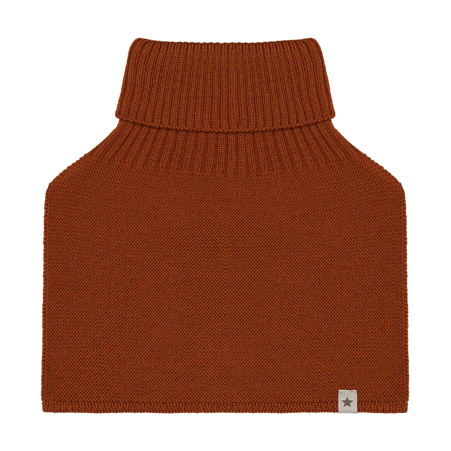 Huttelihut Merino Halswärmer in der Farbe Gingerbread, Vorderansicht