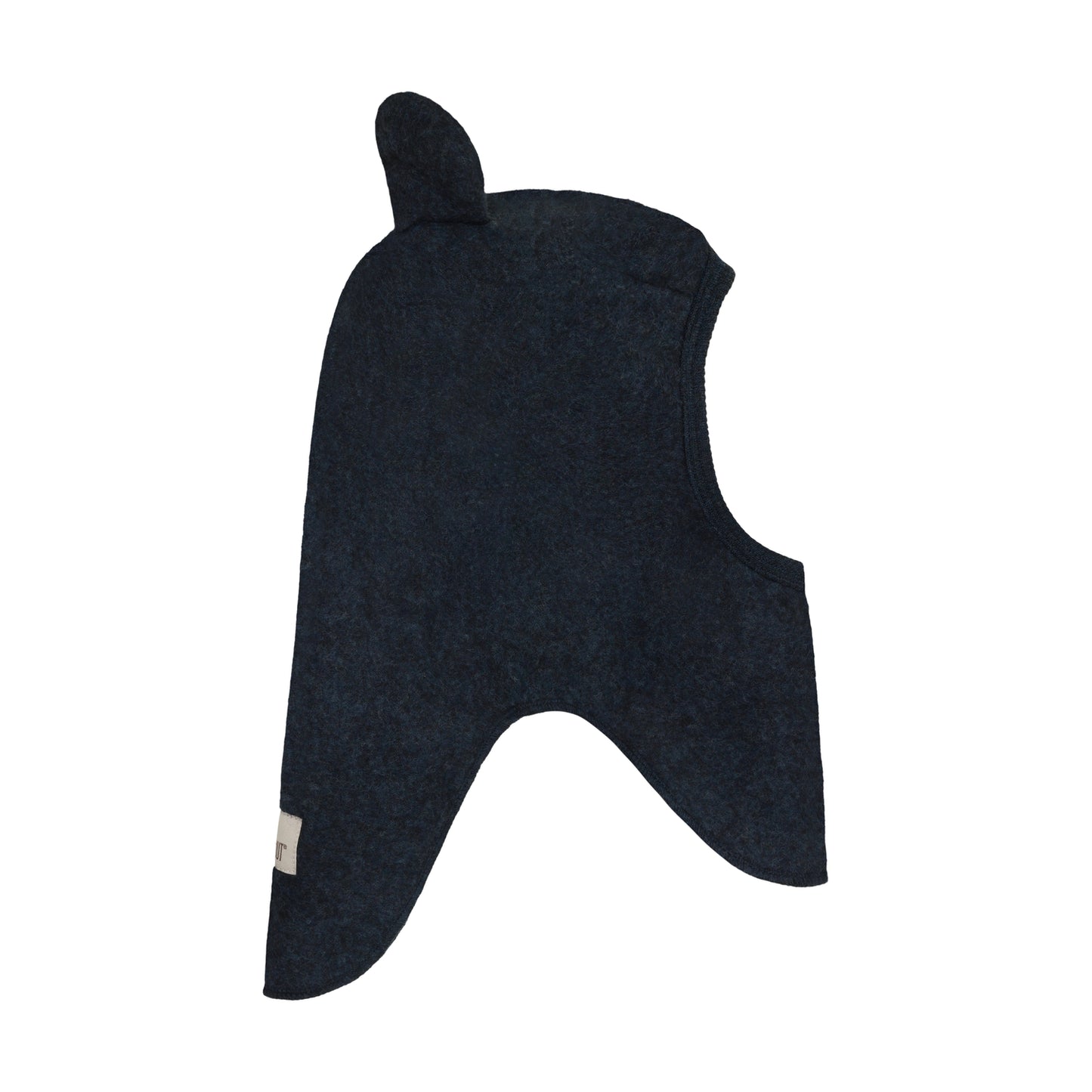 Huttelihut Merino Schlupfmütze mit Bärenohren in der Farbe Dark Navy, Vorderansicht