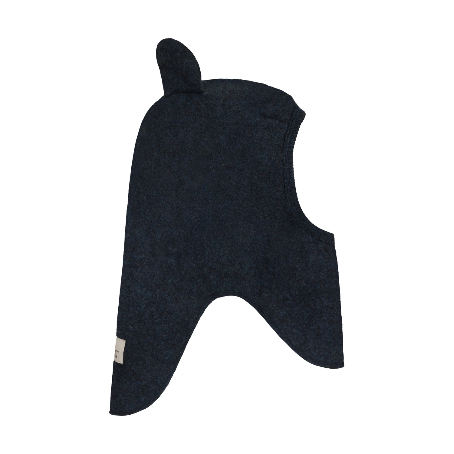 Huttelihut Merino Schlupfmütze mit Bärenohren in der Farbe Dark Navy, Vorderansicht