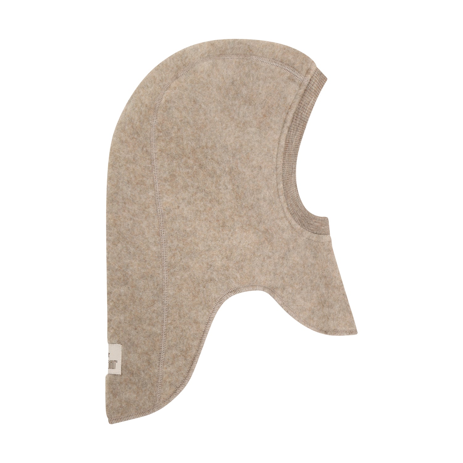 Huttelihut Merino Wollfleece Schlupfmütze in der Farbe Brown, Vorderansicht