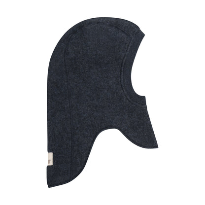 Huttelihut Merino Wollfleece Schlupfmütze in der Farbe Dark Navy, Vorderansicht