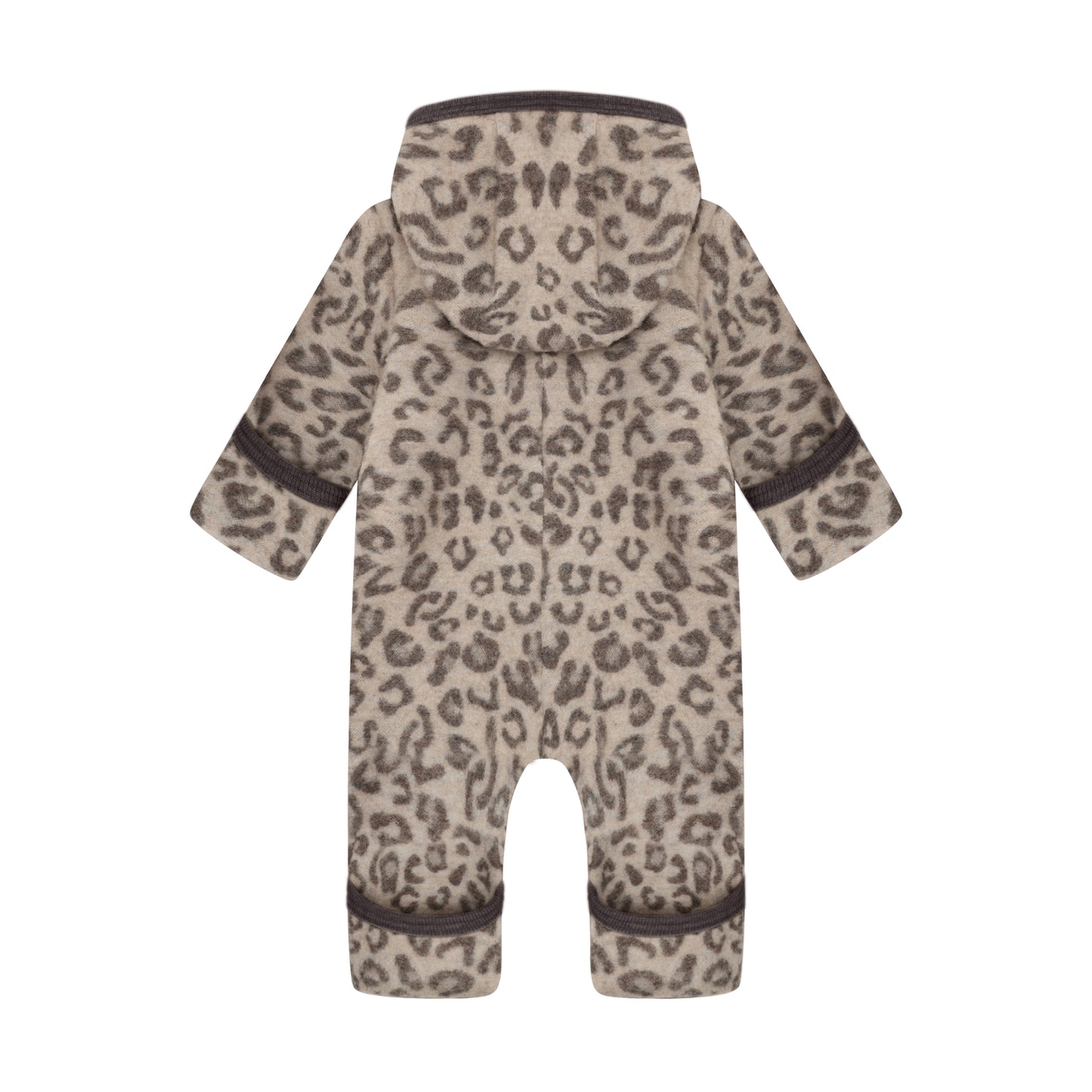 Rückansicht des Wollfleece Overalls aus 100% Merinowolle