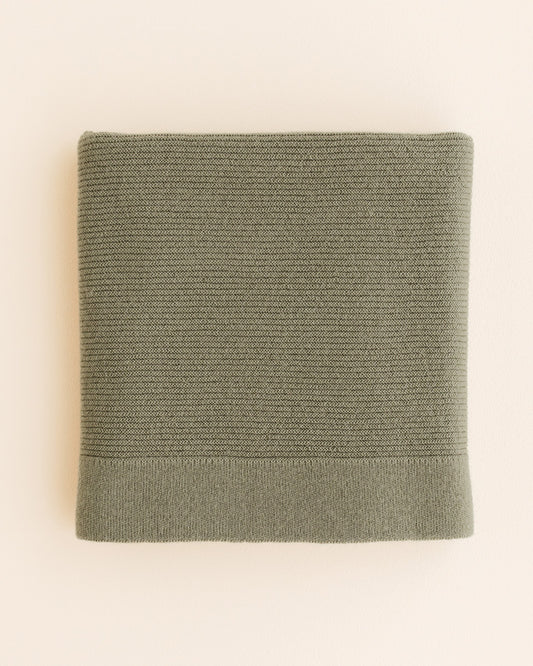 Hvid Babydecke Gust in Artichoke Grün aus 100% Merinowolle