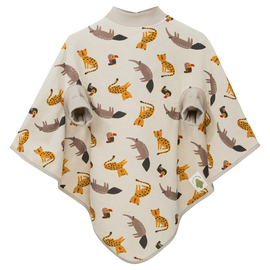 Little Casimir „Boo“ Lätzchen Wildlife mit Ärmeln – wasserdicht, OEKO-TEX Baumwolle, atmungsaktiv & waschbar. Perfekt für Babys & Kleinkinder in der Schweiz.