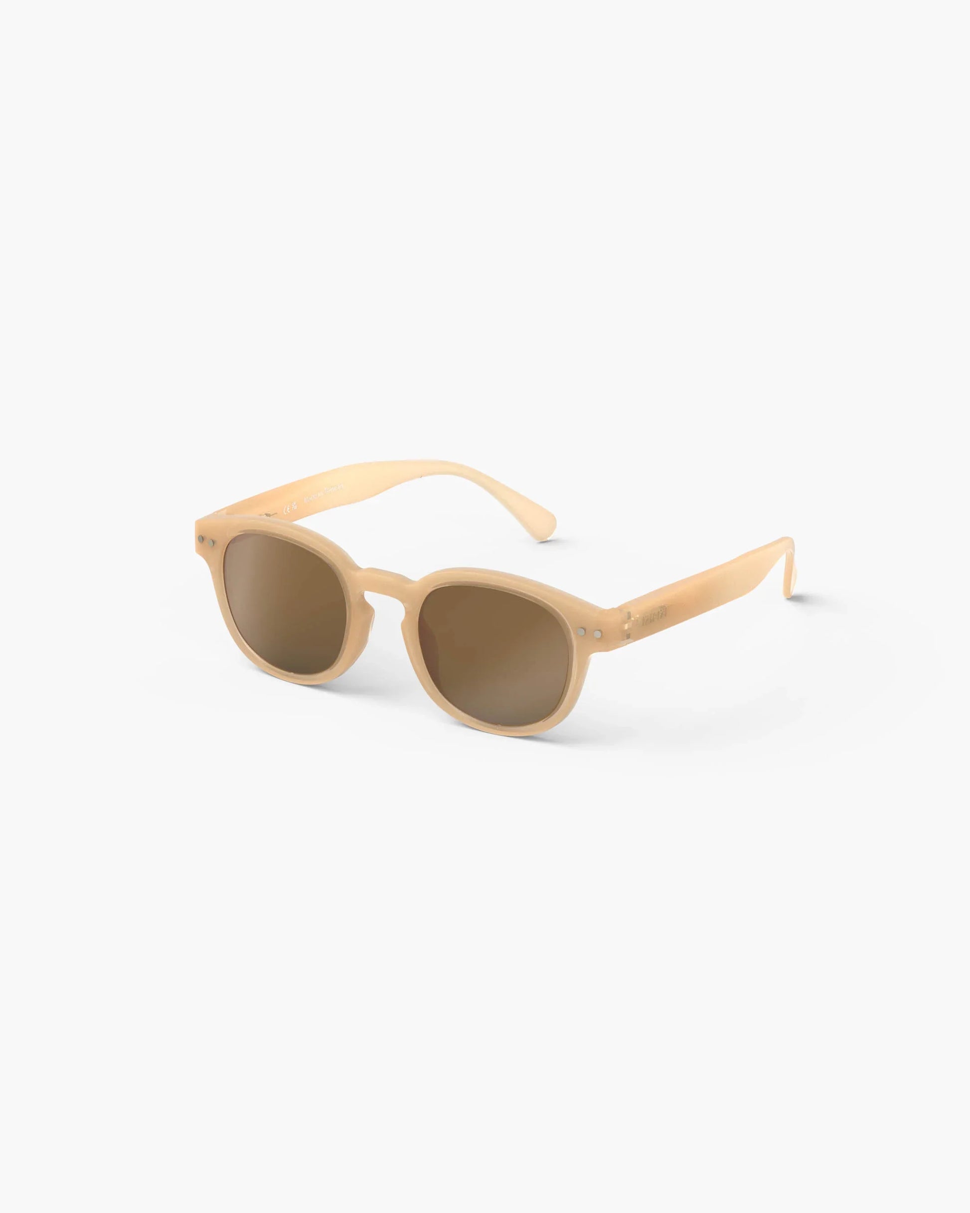 Kindersonnenbrille in Macchiato mit Federscharnier, Seitenansicht
