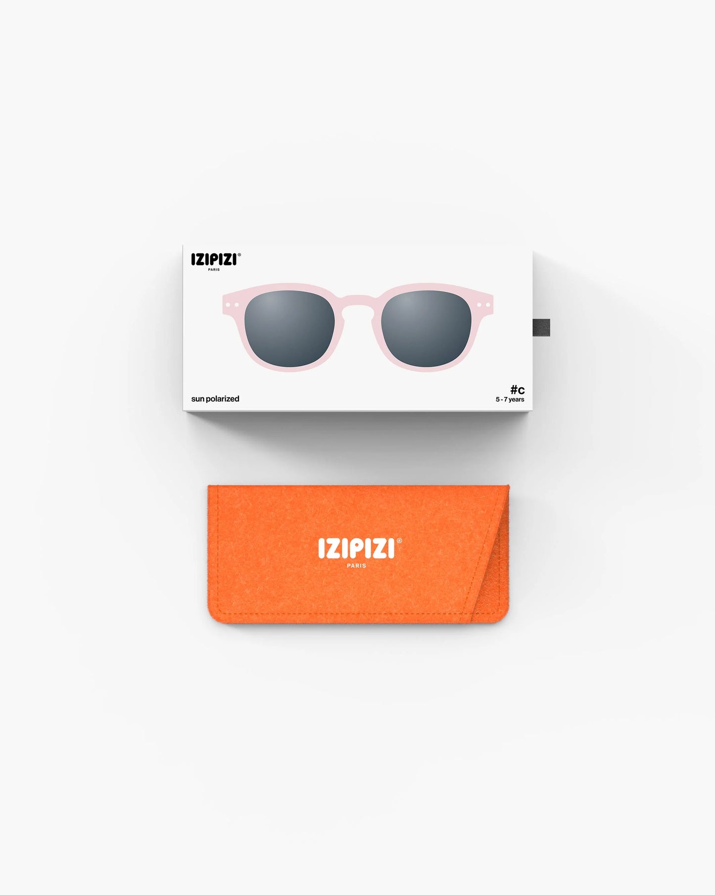 Detailansicht der IZIPIZI Kindersonnenbrille in Pink