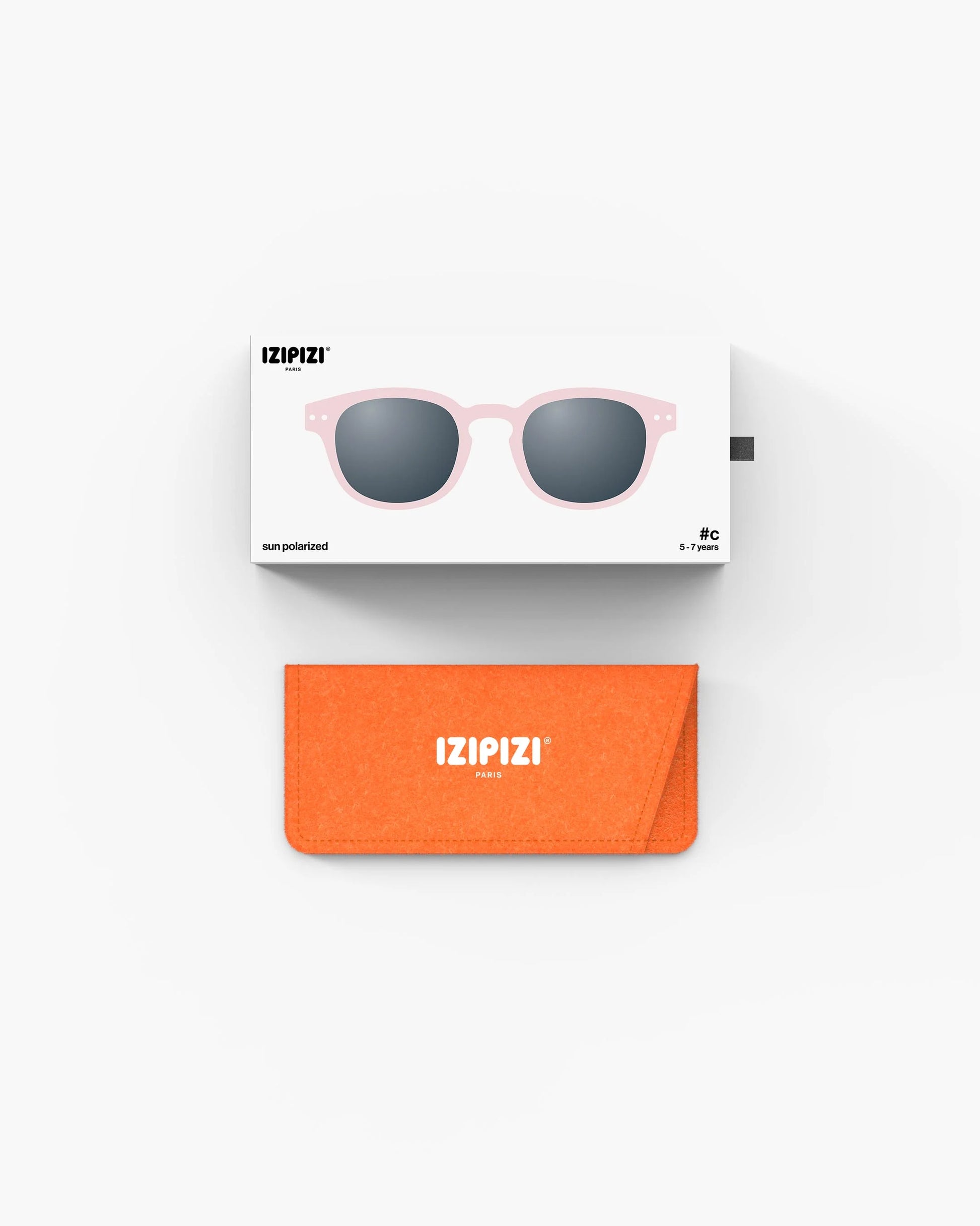 Detailansicht der IZIPIZI Kindersonnenbrille in Pink