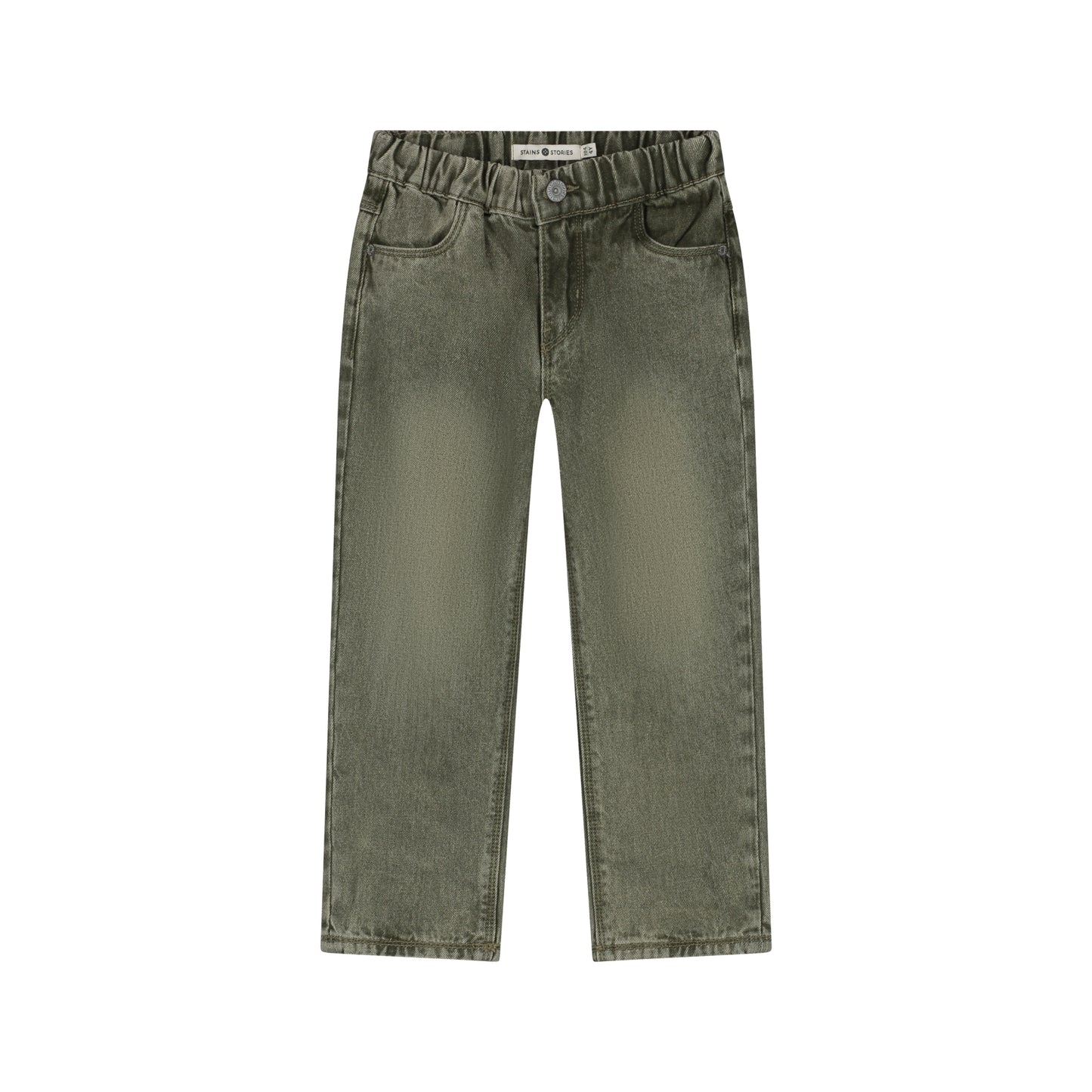 Jeans Wide Fit in Army, Vorderansicht
