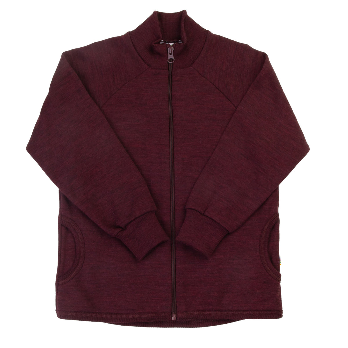 Joha Merinowolle Cardigan mit Reissverschluss in Burgundy aus 100% Wolle für Babys und Kinder im Bärechind Winterthur Schweiz