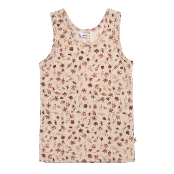 Joha Merinowolle Unterhemd in Hellrosa mit Blumenprint aus 100% Merinowolle für Kinder im Bärechind Winterthur Schweiz