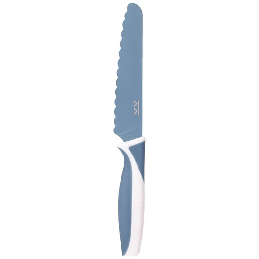 Kinder Messer KiddiKutter in Blueberry – sicheres Kindermesser zum Schneiden von Obst, Gemüse und Brot – erhältlich bei Bärechind Winterthur, Schweiz.