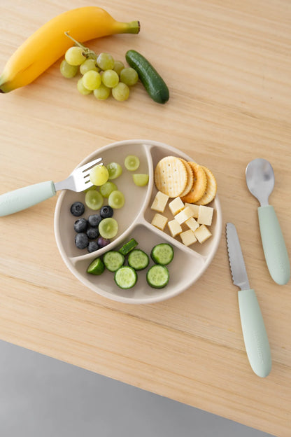 KiddiKutter Kinderbesteck Kiwi für selbstständiges Essen lernen bei Kindern