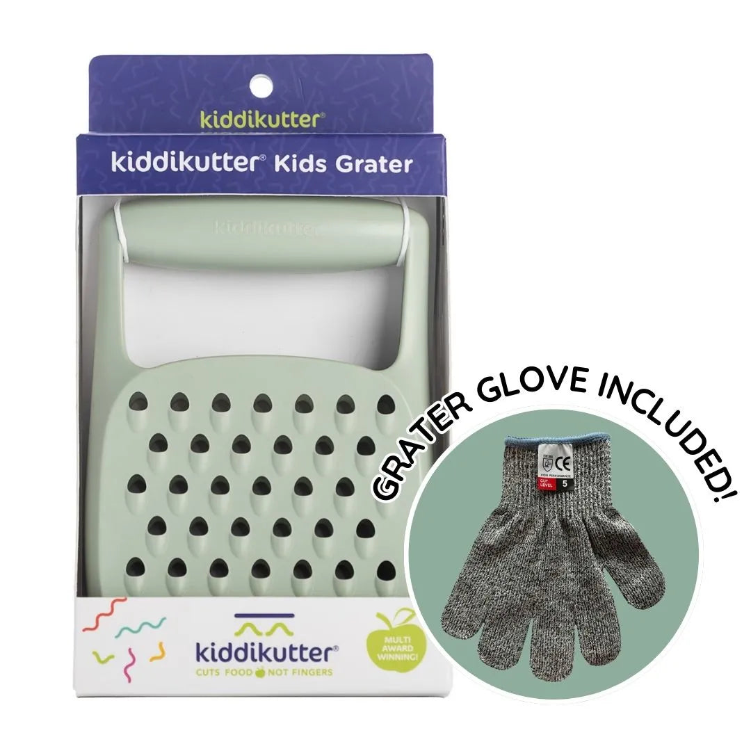 KiddiKutter Kinderraffel Kiwi mit Schutzhandschuh im Bärechind Schweiz