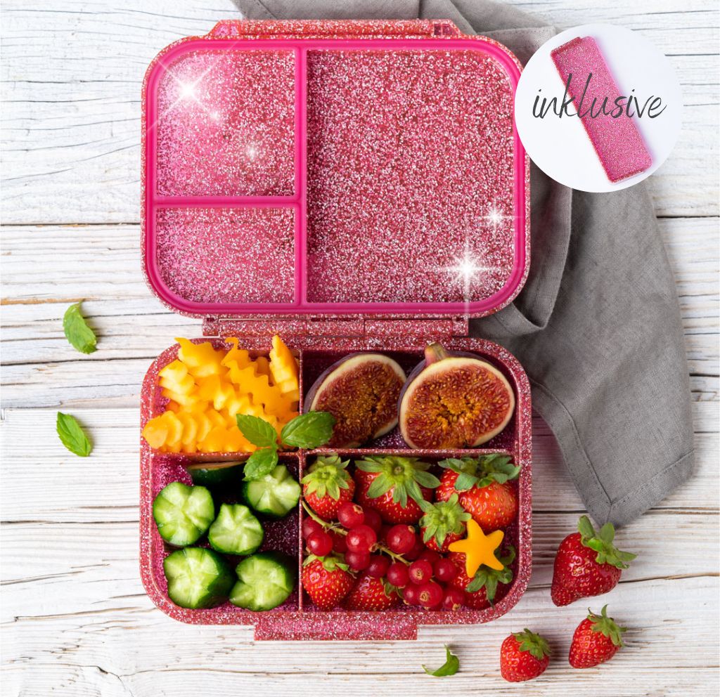 Lekkabox Z'nünibox aus Tritan, pink-Glitzer