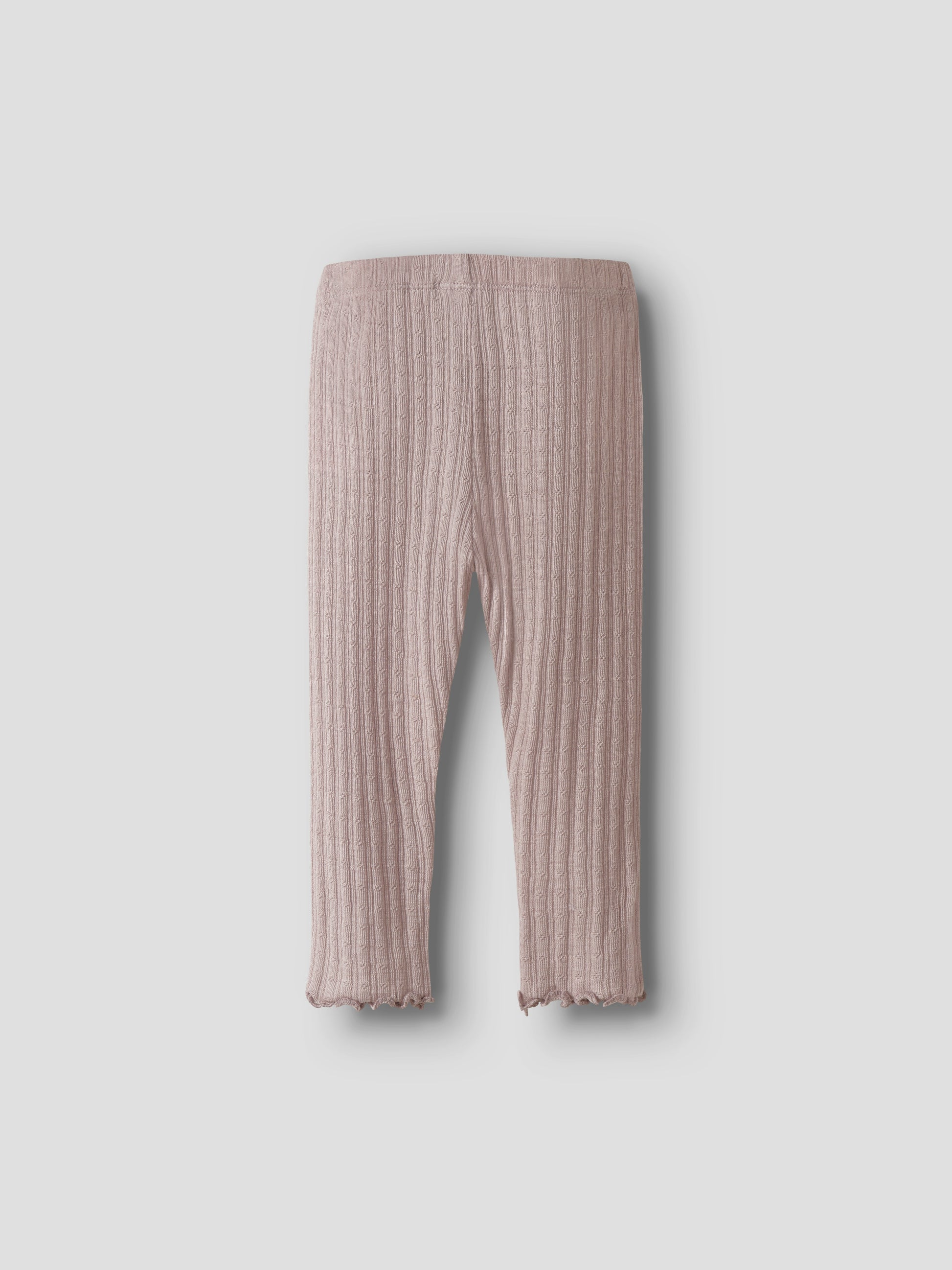 Vorderansicht rosa Kinder-Leggings aus Wolle/Seide, Bärechind, Winterthur, Zürich Schweiz