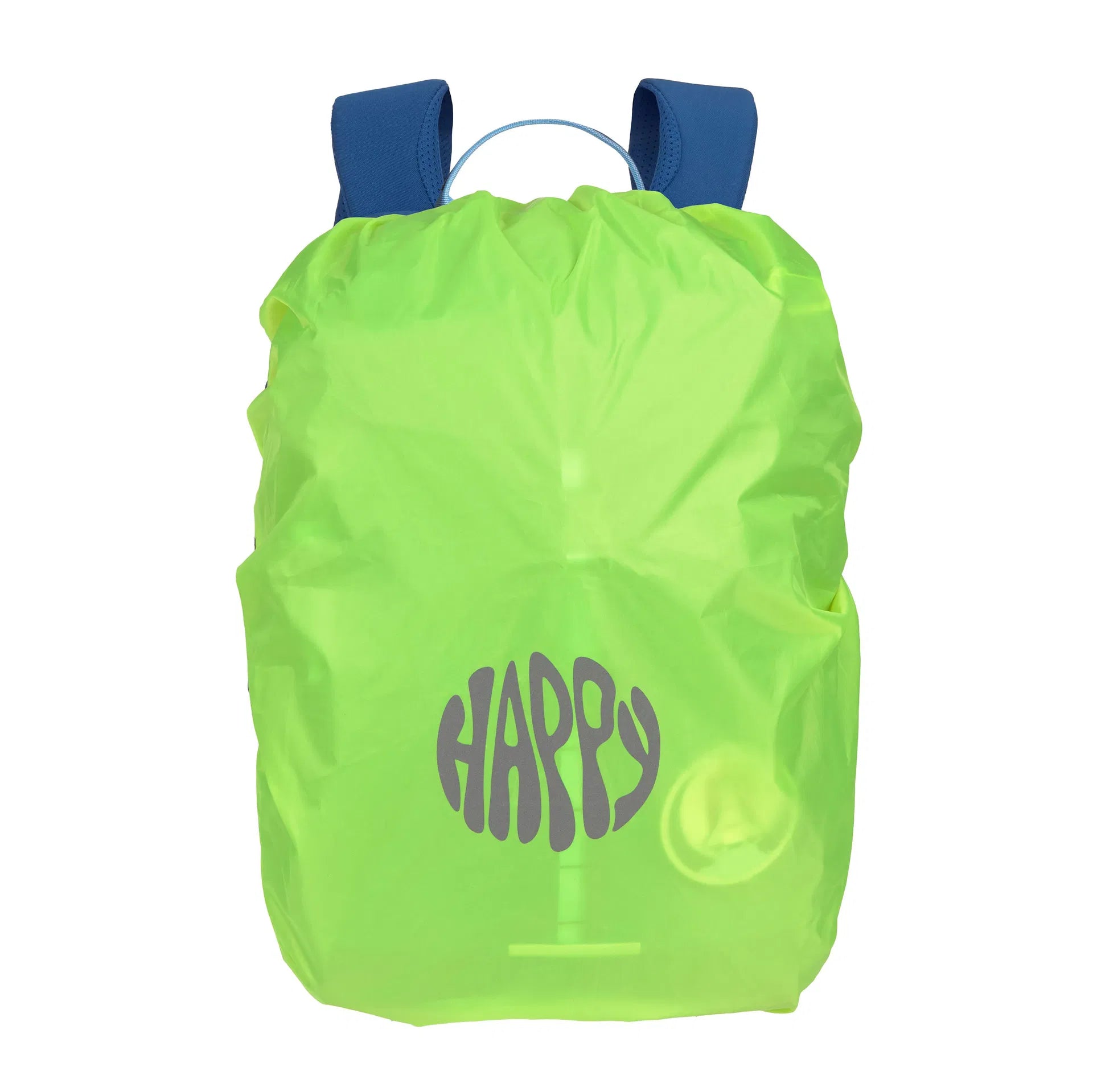 Kinder Rucksack mit grünem Regenschutz wasserdicht für Schule und Kindergarten