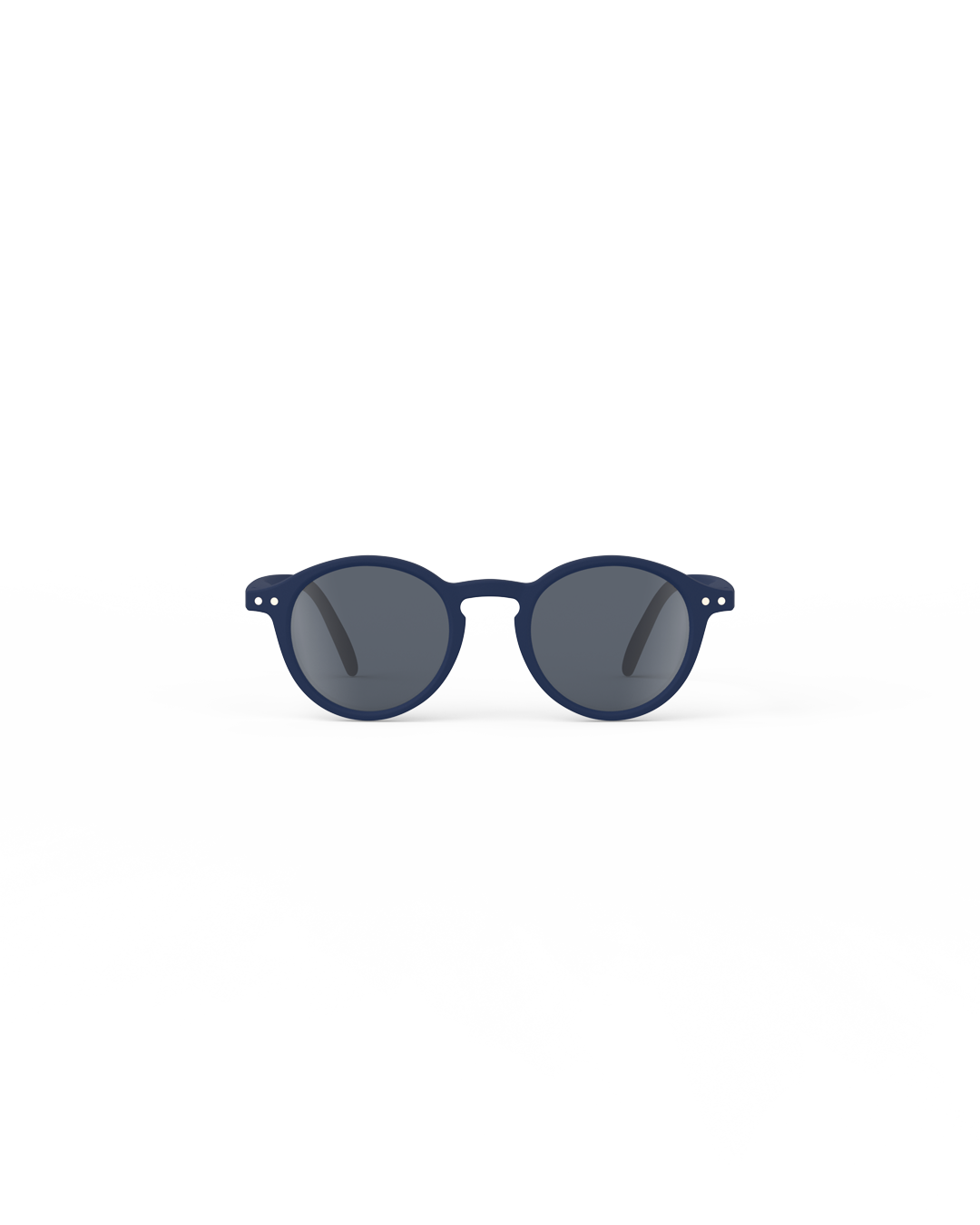 IZIPIZI Kinder Sonnenbrille Navy Blue Frontansicht mit runden Gläsern – erhältlich bei Bärechind in Winterthur, Zürich, Schweiz
