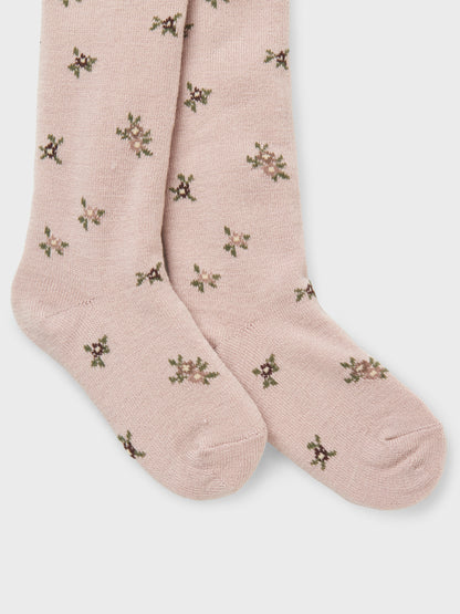 Vorderansicht Lila Kinder-Strumpfhose aus Wolle/Seide, Bärechind, Winterthur, Zürich Schweiz