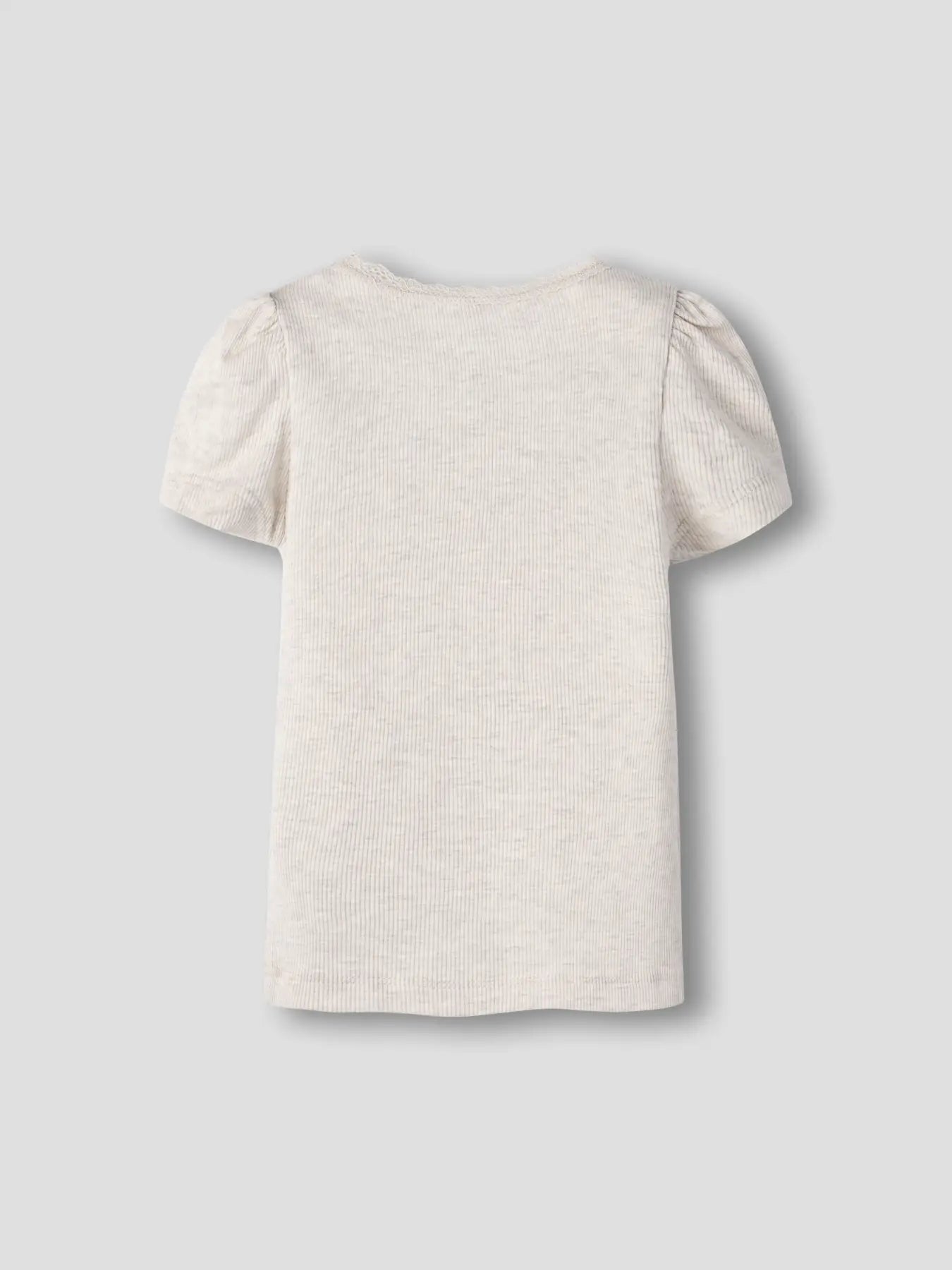 Beiges Kinder T-Shirt aus weicher Ripp Baumwolle, erhältlich bei Bärechind Winterthur Zürich Schweiz