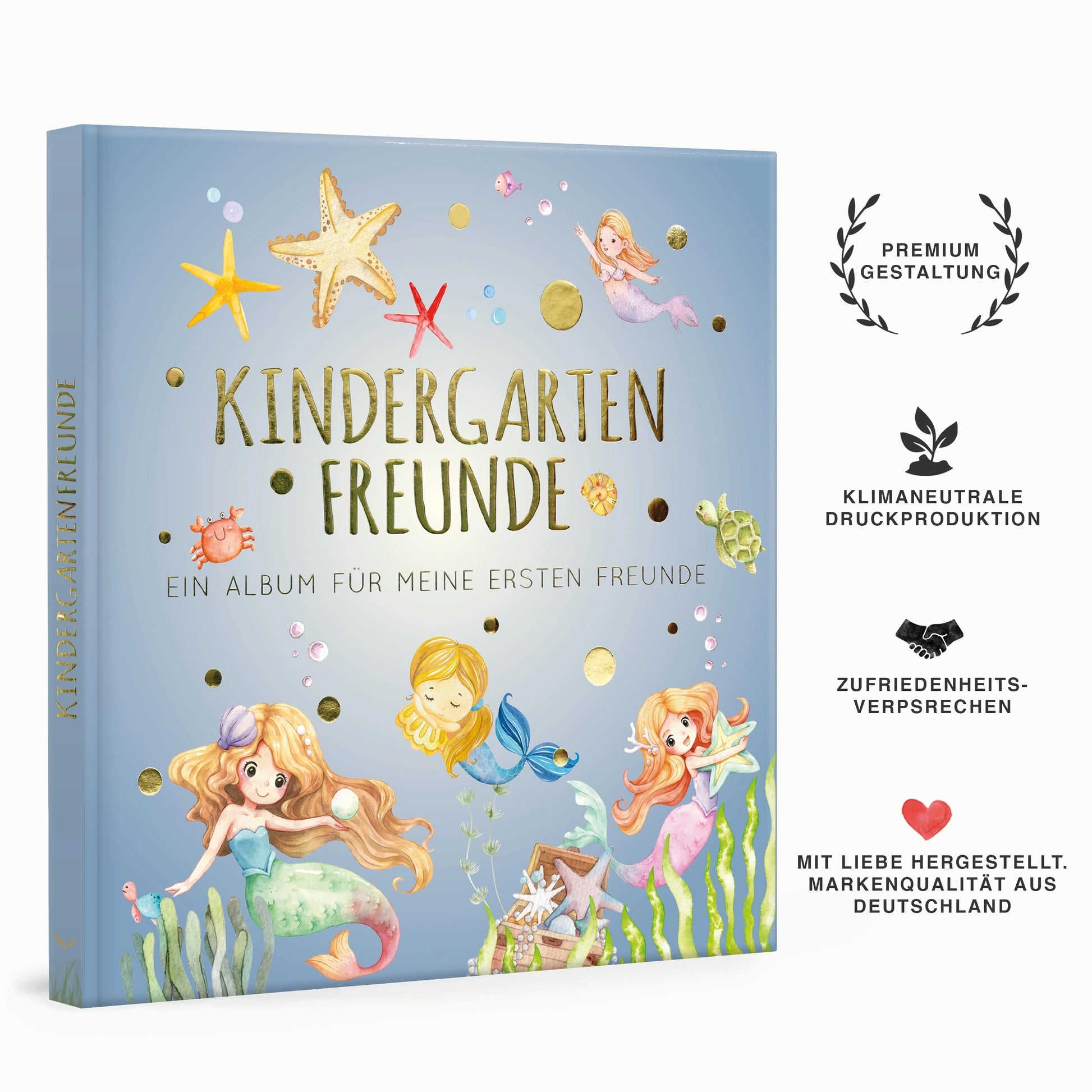 Detailansicht der Innenseite des Kindergarten Freunde Albums – Felder für Namen und erste Freunde